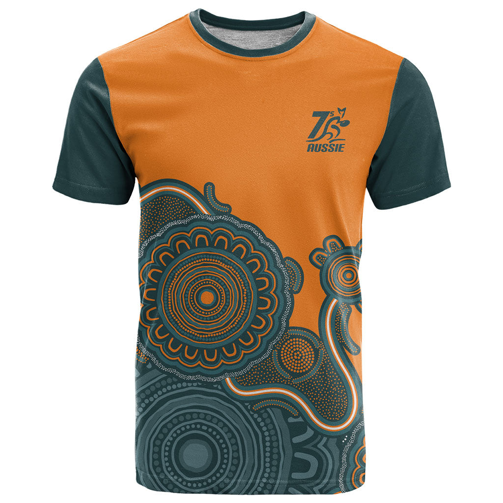 Australia Rugby Sevens Custom T Shirt Go Aussie Women's 7s Aboriginal Art