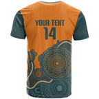 Australia Rugby Sevens Custom T Shirt Go Aussie Women's 7s Aboriginal Art