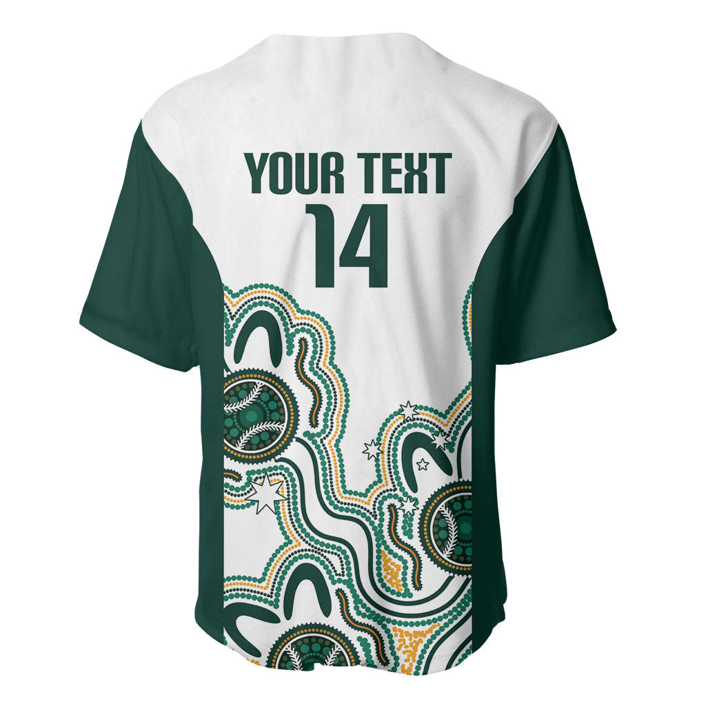 Australia Baseball Custom Baseball Jersey Go Emeralds Aboriginal Art