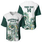 Australia Baseball Custom Baseball Jersey Go Emeralds Aboriginal Art
