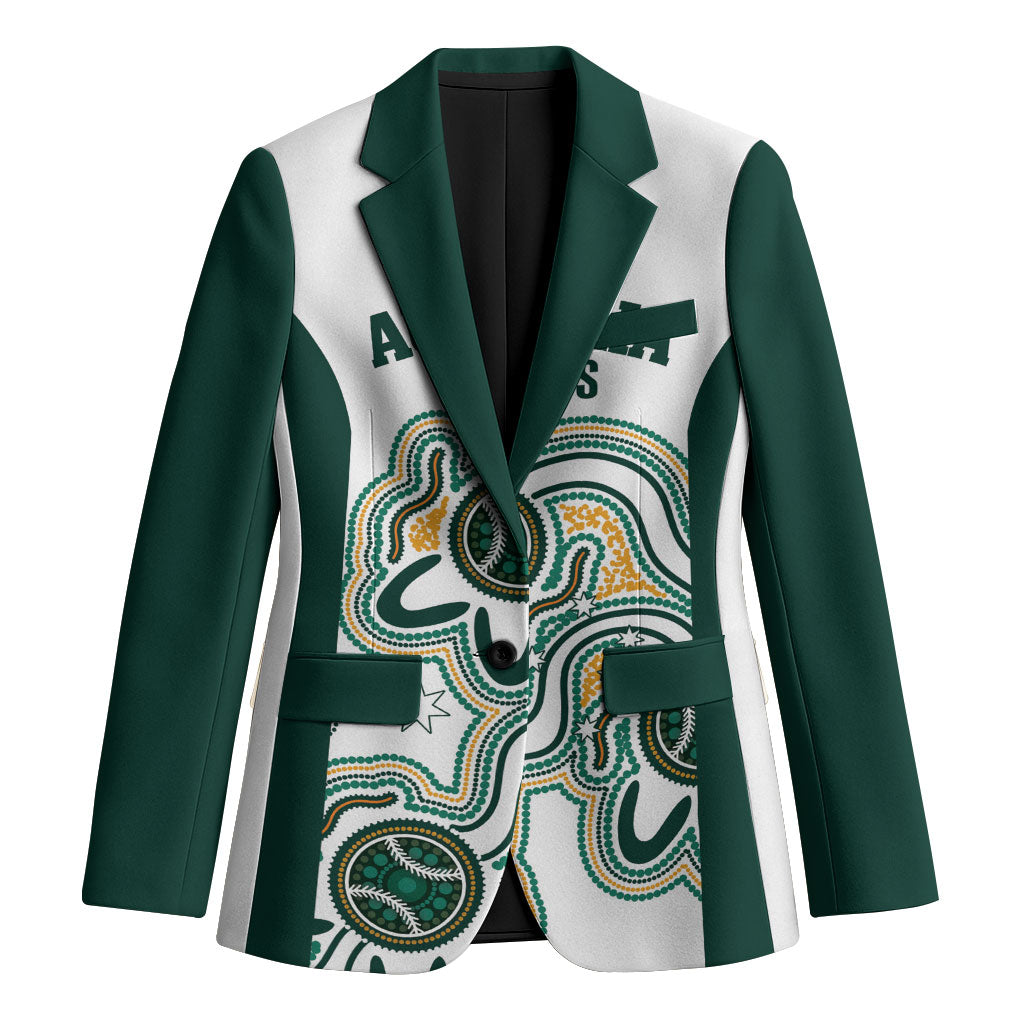 Australia Baseball Custom Blazer Go Emeralds Aboriginal Art