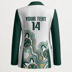 Australia Baseball Custom Blazer Go Emeralds Aboriginal Art