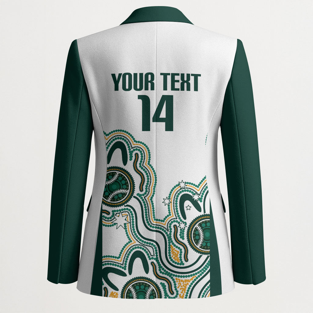 Australia Baseball Custom Blazer Go Emeralds Aboriginal Art
