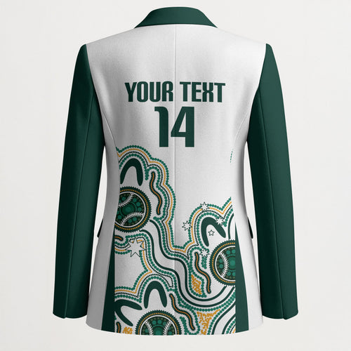 Australia Baseball Custom Blazer Go Emeralds Aboriginal Art