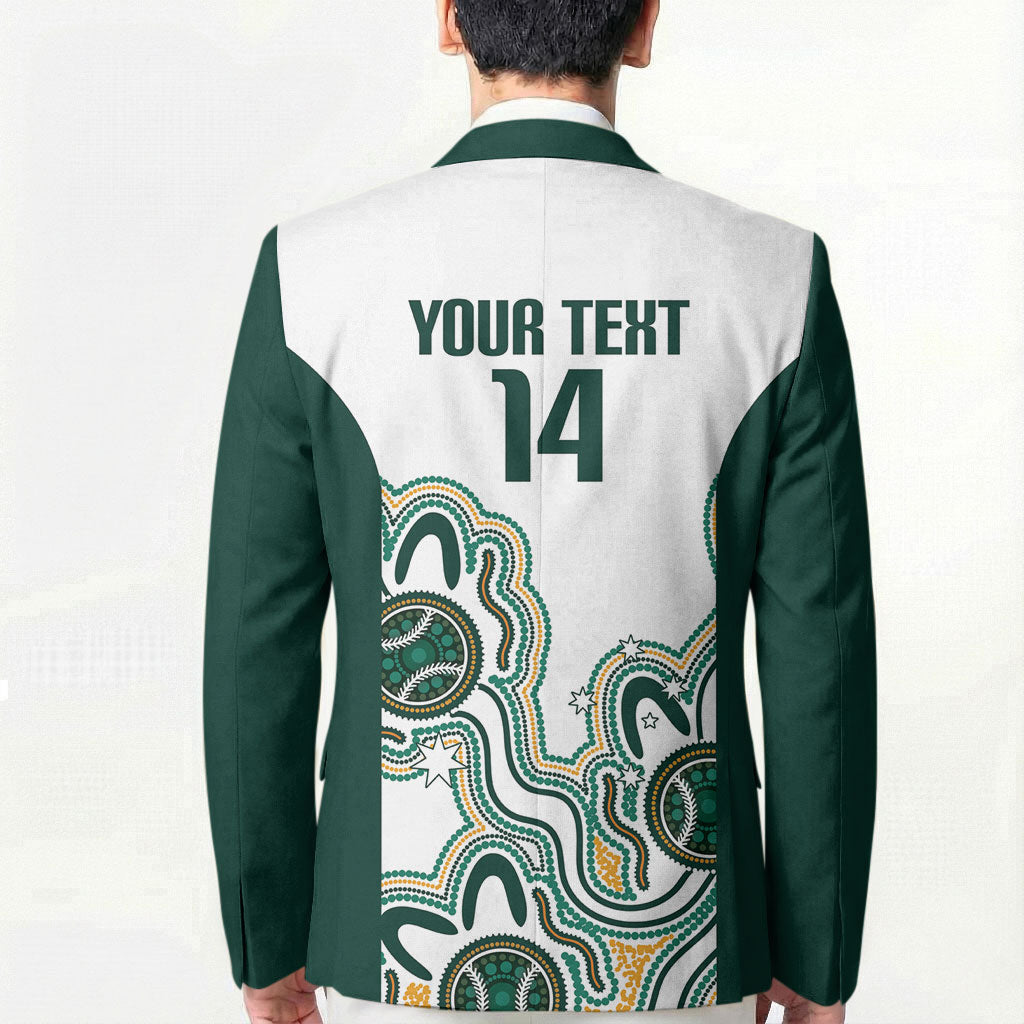 Australia Baseball Custom Blazer Go Emeralds Aboriginal Art