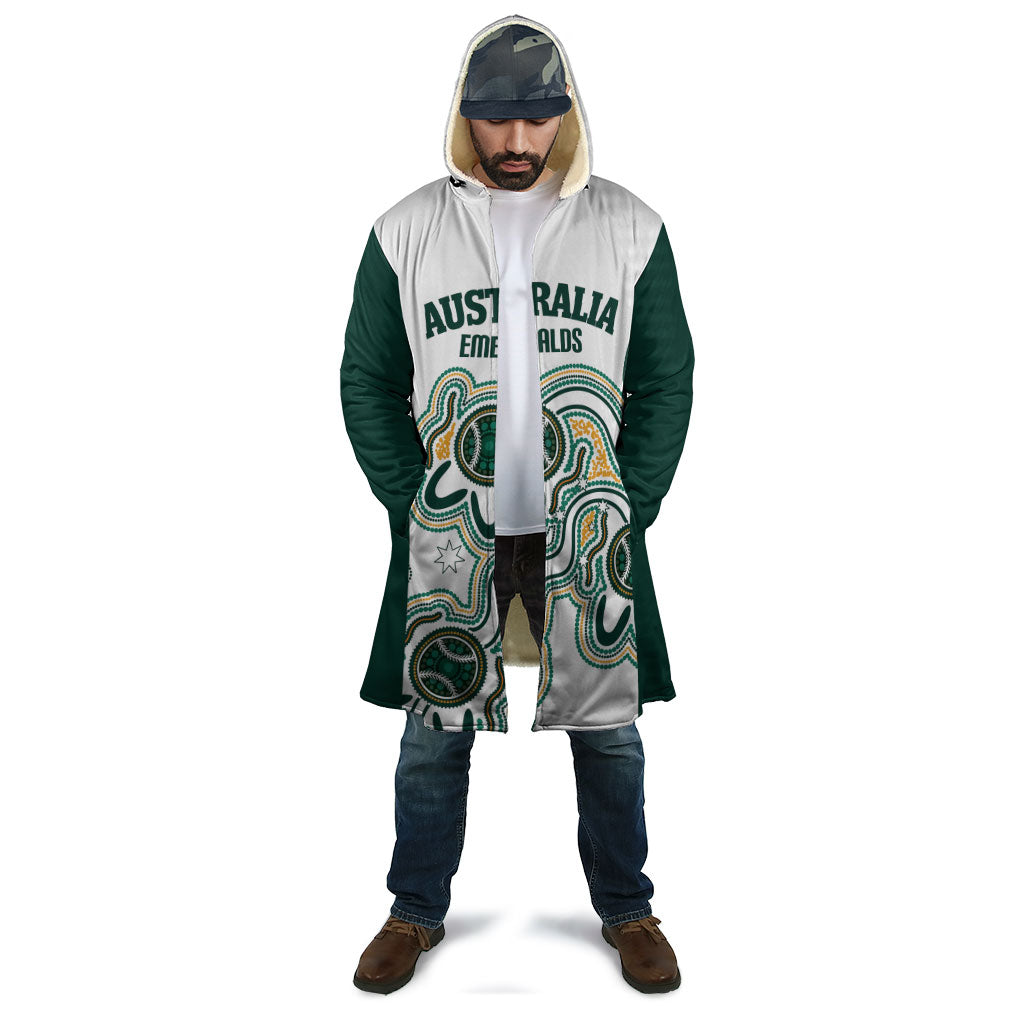 Australia Baseball Custom Cloak Go Emeralds Aboriginal Art
