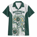 Australia Baseball Custom Hawaiian Shirt Go Emeralds Aboriginal Art