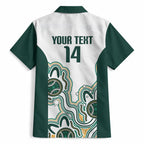Australia Baseball Custom Hawaiian Shirt Go Emeralds Aboriginal Art