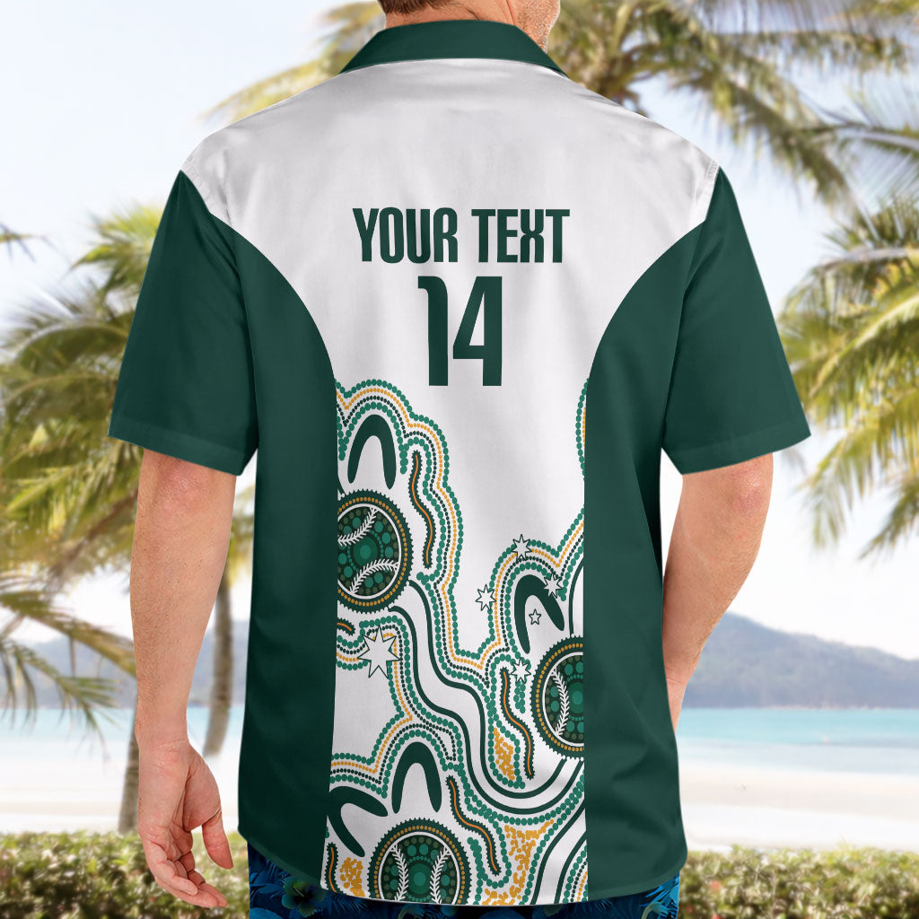 Australia Baseball Custom Hawaiian Shirt Go Emeralds Aboriginal Art