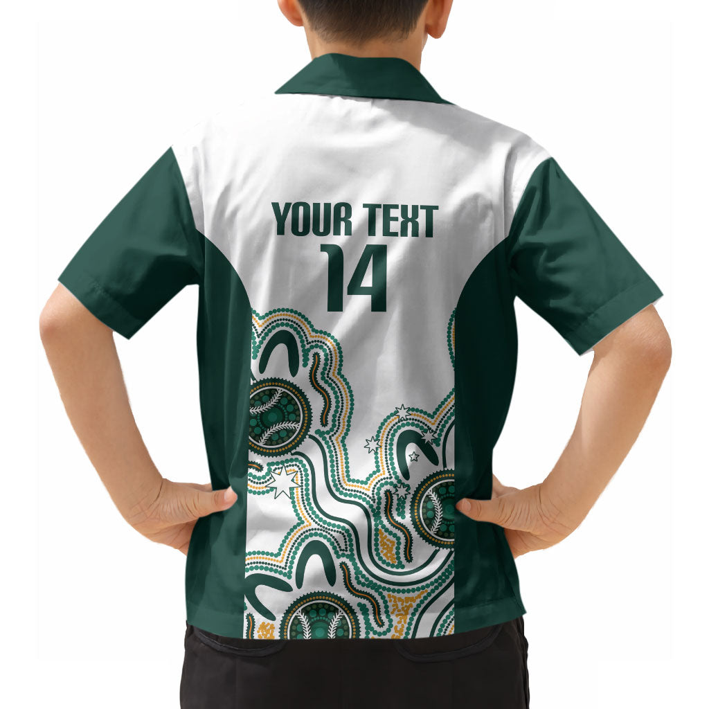 Australia Baseball Custom Hawaiian Shirt Go Emeralds Aboriginal Art