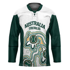 Australia Baseball Custom Hockey Jersey Go Emeralds Aboriginal Art