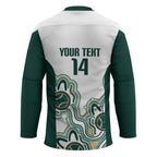 Australia Baseball Custom Hockey Jersey Go Emeralds Aboriginal Art