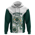 Australia Baseball Custom Hoodie Go Emeralds Aboriginal Art