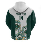 Australia Baseball Custom Hoodie Go Emeralds Aboriginal Art
