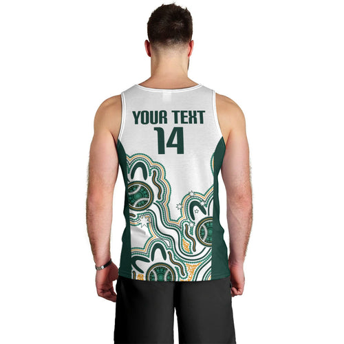 Australia Baseball Custom Men Tank Top Go Emeralds Aboriginal Art