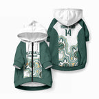 Australia Baseball Custom Pet Hoodie Go Emeralds Aboriginal Art