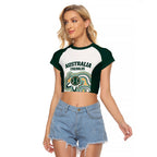 Australia Baseball Custom Raglan Cropped T Shirt Go Emeralds Aboriginal Art