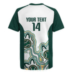 Australia Baseball Custom Rugby Jersey Go Emeralds Aboriginal Art
