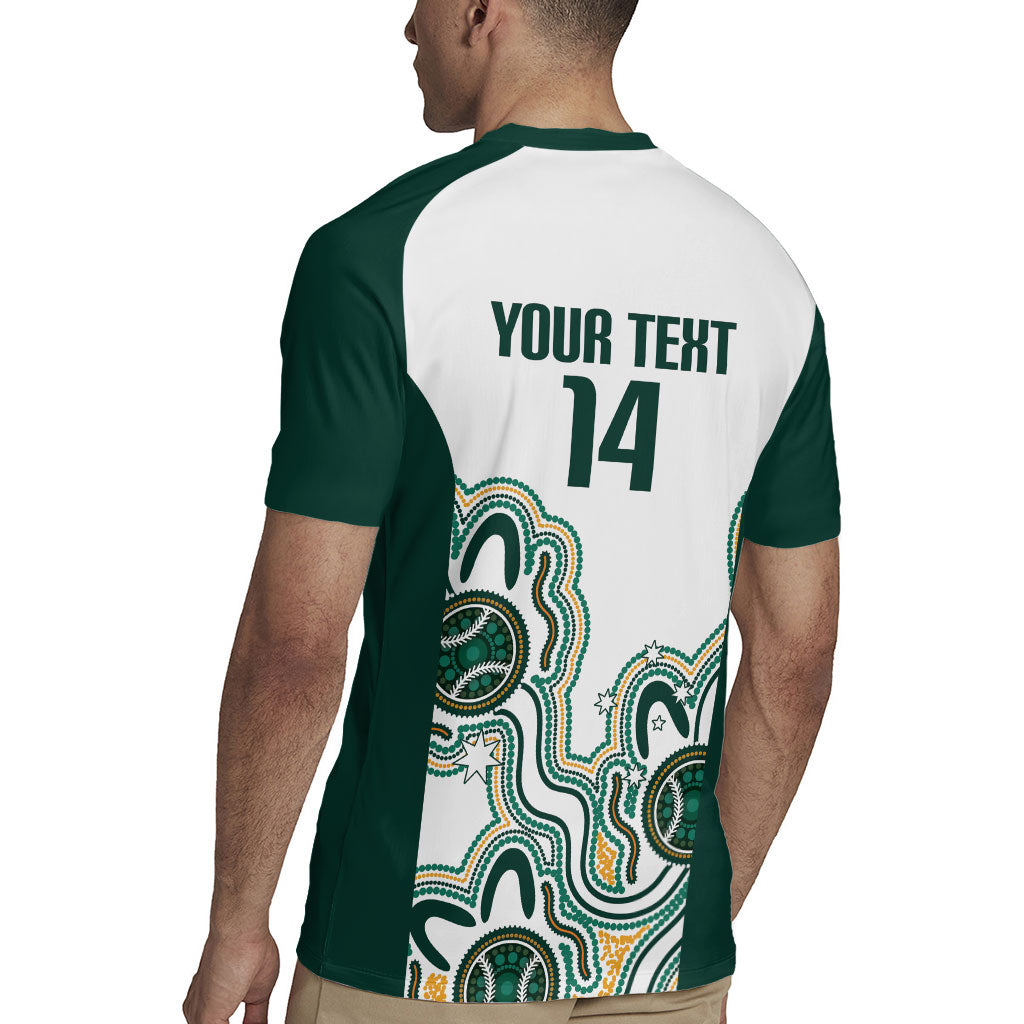 Australia Baseball Custom Rugby Jersey Go Emeralds Aboriginal Art