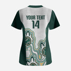 Australia Baseball Custom Scrub Top Go Emeralds Aboriginal Art