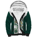 Australia Baseball Custom Sherpa Hoodie Go Emeralds Aboriginal Art