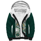 Australia Baseball Custom Sherpa Hoodie Go Emeralds Aboriginal Art