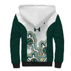 Australia Baseball Custom Sherpa Hoodie Go Emeralds Aboriginal Art