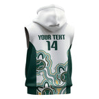 Australia Baseball Custom Sleeveless Hoodie Go Emeralds Aboriginal Art
