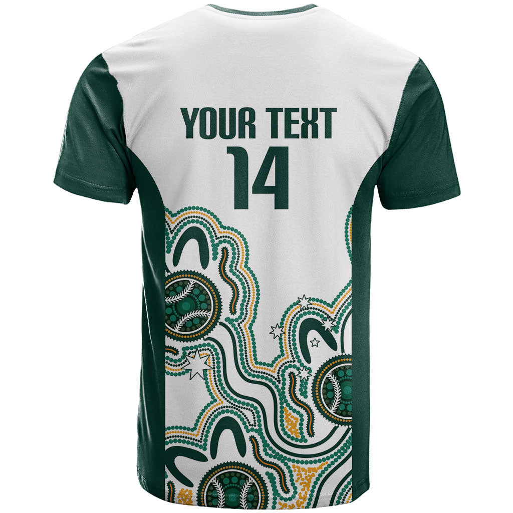 Australia Baseball Custom T Shirt Go Emeralds Aboriginal Art