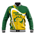 Australia Curling Personalised Baseball Jacket Aussie Map Grunge Curve Style