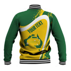 Australia Curling Personalised Baseball Jacket Aussie Map Grunge Curve Style