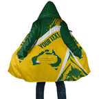 Australia Curling Personalised Cloak Aussie Map Grunge Curve Style