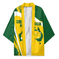 Australia Curling Personalised Kimono Aussie Map Grunge Curve Style