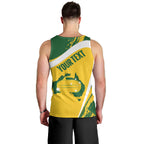 Australia Curling Personalised Men Tank Top Aussie Map Grunge Curve Style