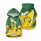 Australia Curling Personalised Pet Hoodie Aussie Map Grunge Curve Style