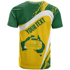 Australia Curling Personalised T Shirt Aussie Map Grunge Curve Style