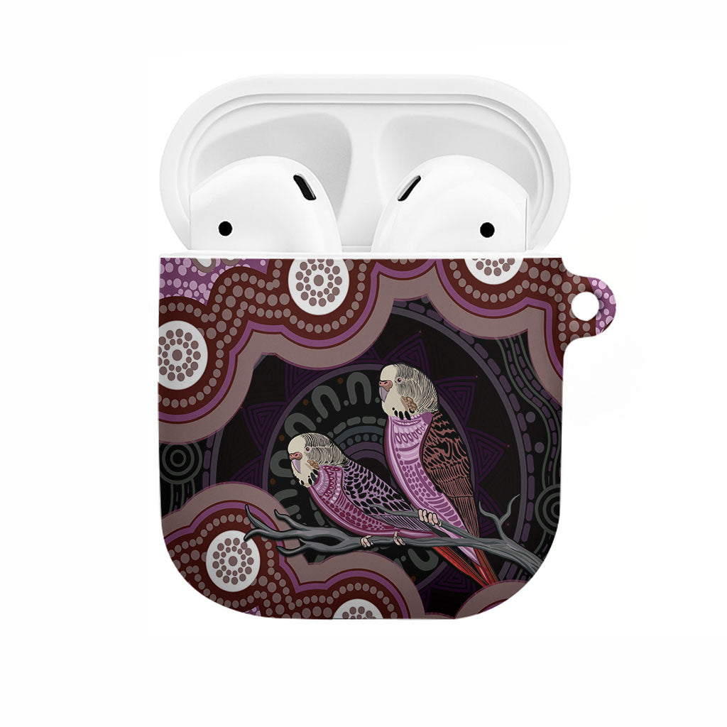 Purple Budgerigar Australia Indigenous Art AirPods Case