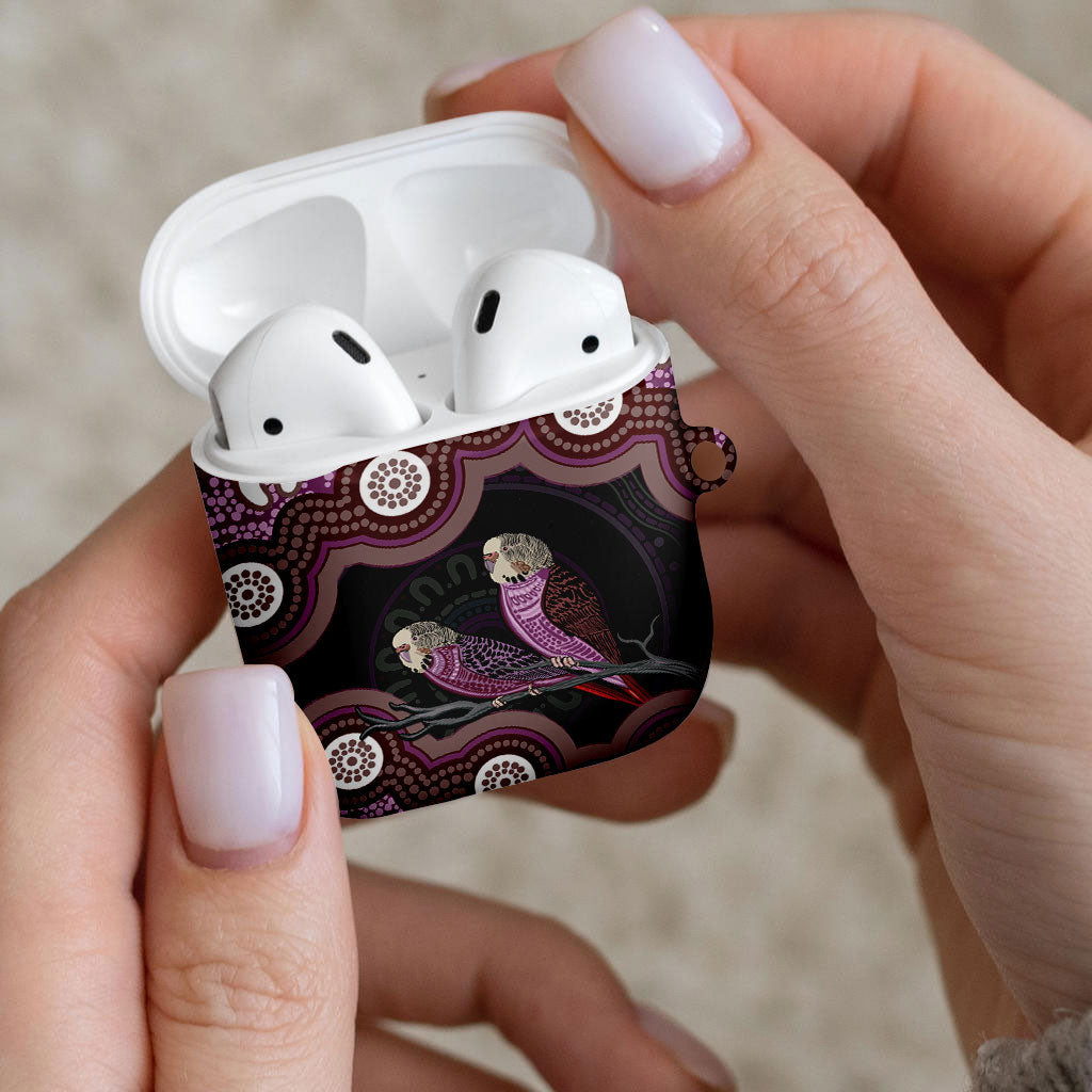 Purple Budgerigar Australia Indigenous Art AirPods Case