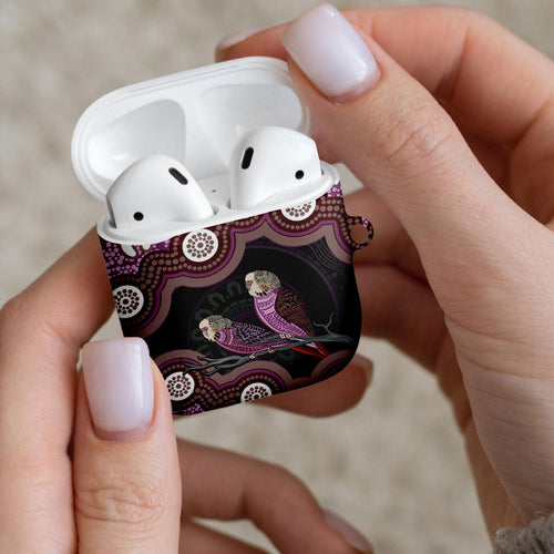 Purple Budgerigar Australia Indigenous Art AirPods Case