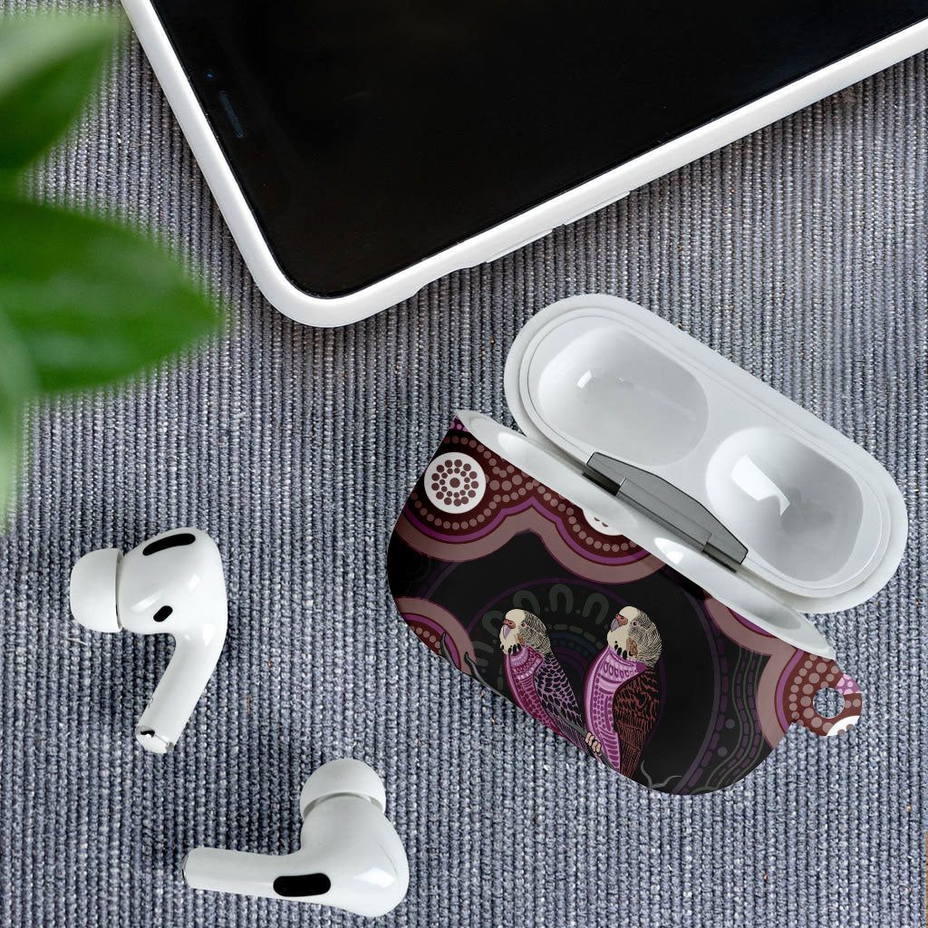 Purple Budgerigar Australia Indigenous Art AirPods Case