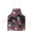 Purple Budgerigar Australia Indigenous Art Apron