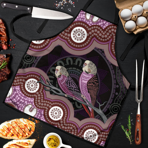 Purple Budgerigar Australia Indigenous Art Apron