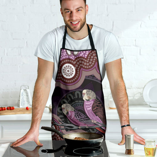 Purple Budgerigar Australia Indigenous Art Apron