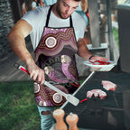 Purple Budgerigar Australia Indigenous Art Apron