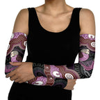 Purple Budgerigar Australia Indigenous Art Arm Sleeves
