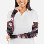 Purple Budgerigar Australia Indigenous Art Arm Sleeves