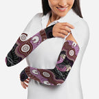 Purple Budgerigar Australia Indigenous Art Arm Sleeves
