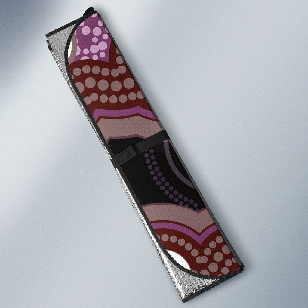 Purple Budgerigar Australia Indigenous Art Auto Sun Shade