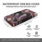 Purple Budgerigar Australia Indigenous Art Baby Bed Cover