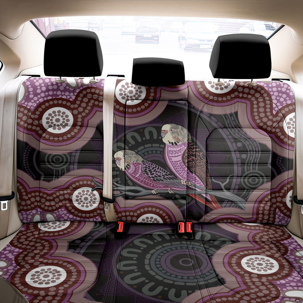 Purple Budgerigar Australia Indigenous Art Back Car Seat Cover